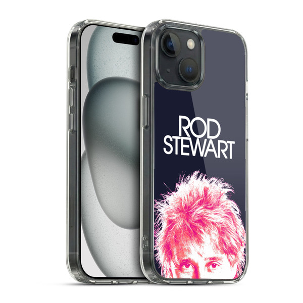Rod Stewart Art Neon Soft Gel Case for Apple iPhone 15