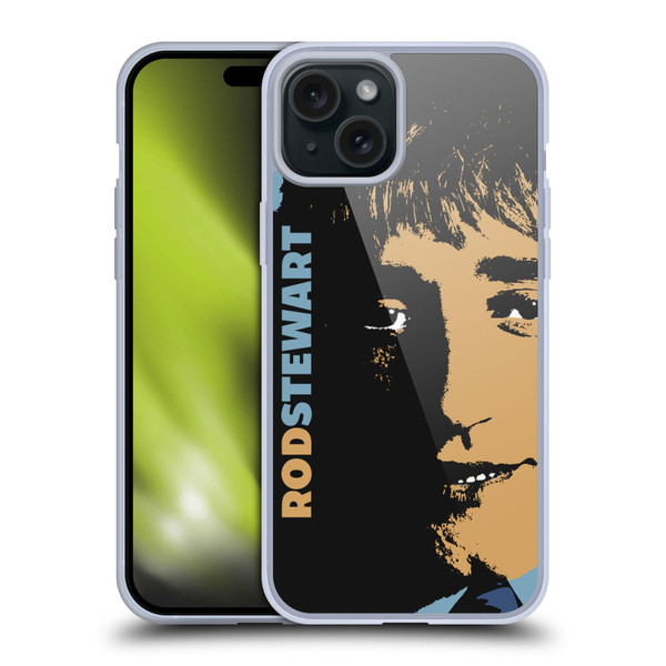Rod Stewart Art Yesterday Retro Soft Gel Case for Apple iPhone 15 Plus