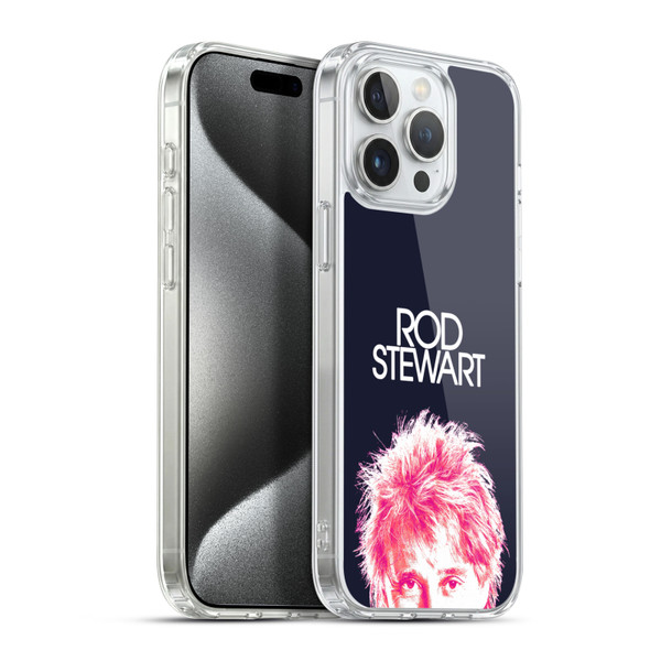 Rod Stewart Art Neon Soft Gel Case for Apple iPhone 15 Pro Max