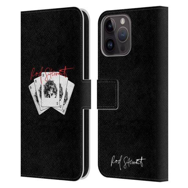 Rod Stewart Art Poker Hand Leather Book Wallet Case Cover For Apple iPhone 15 Pro Max