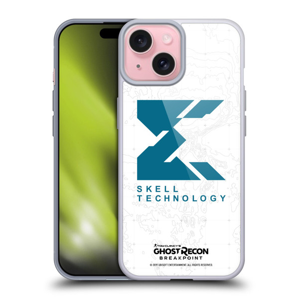 Tom Clancy's Ghost Recon Breakpoint Graphics Skell Technology Logo Soft Gel Case for Apple iPhone 15