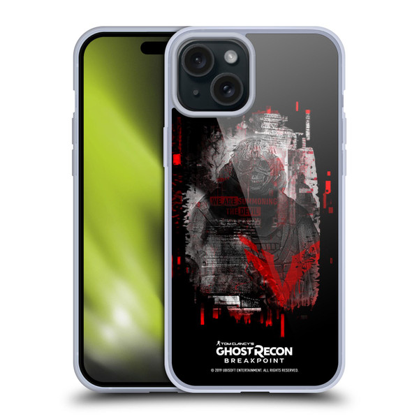 Tom Clancy's Ghost Recon Breakpoint Graphics Wolves Soft Gel Case for Apple iPhone 15 Plus
