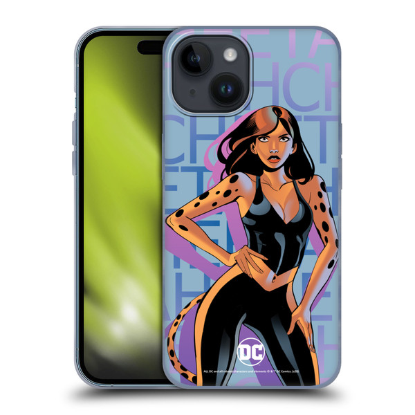 DC Women Core Compositions Cheetah Soft Gel Case for Apple iPhone 15