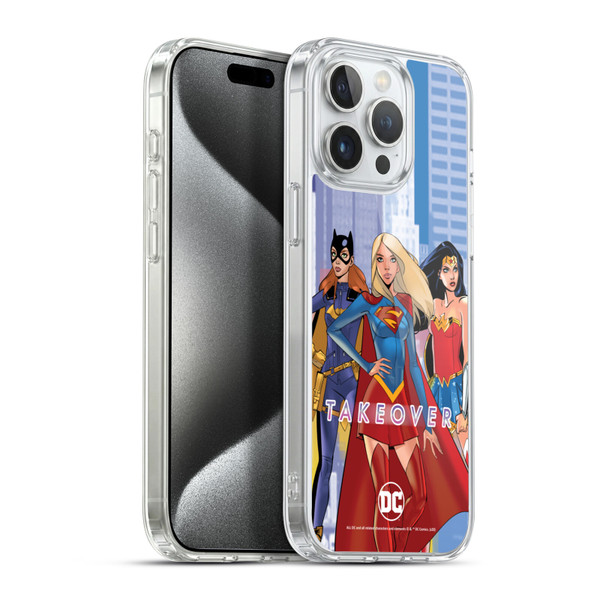 DC Women Core Compositions Girl Power Soft Gel Case for Apple iPhone 15 Pro Max & MagSafe