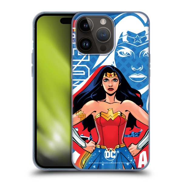 DC Women Core Compositions Wonder Woman Soft Gel Case for Apple iPhone 15 Pro Max