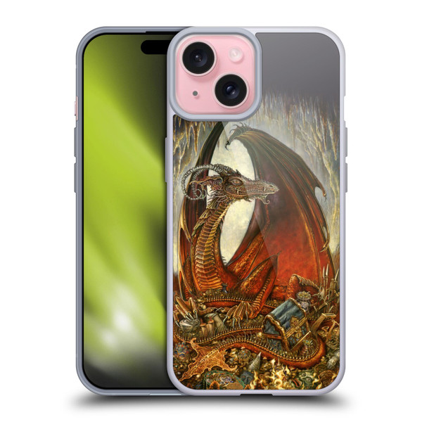 Myles Pinkney Mythical Treasure Dragon Soft Gel Case for Apple iPhone 15