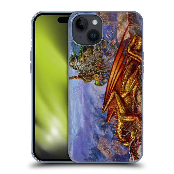 Myles Pinkney Mythical Dragonlands Soft Gel Case for Apple iPhone 15 Plus