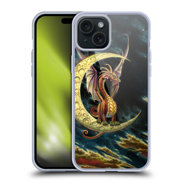 Myles Pinkney Mythical Moon Dragon Soft Gel Case for Apple iPhone 15 Plus