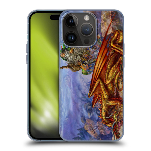 Myles Pinkney Mythical Dragonlands Soft Gel Case for Apple iPhone 15 Pro