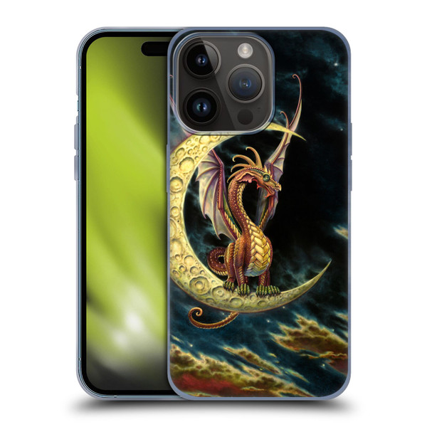 Myles Pinkney Mythical Moon Dragon Soft Gel Case for Apple iPhone 15 Pro