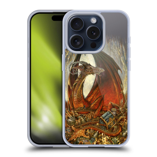 Myles Pinkney Mythical Treasure Dragon Soft Gel Case for Apple iPhone 15 Pro