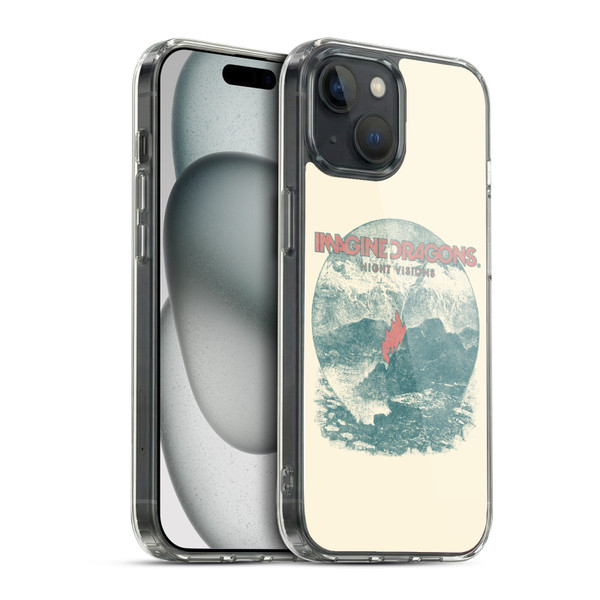 Imagine Dragons Key Art Flame Night Visions Soft Gel Case for Apple iPhone 15 & MagSafe