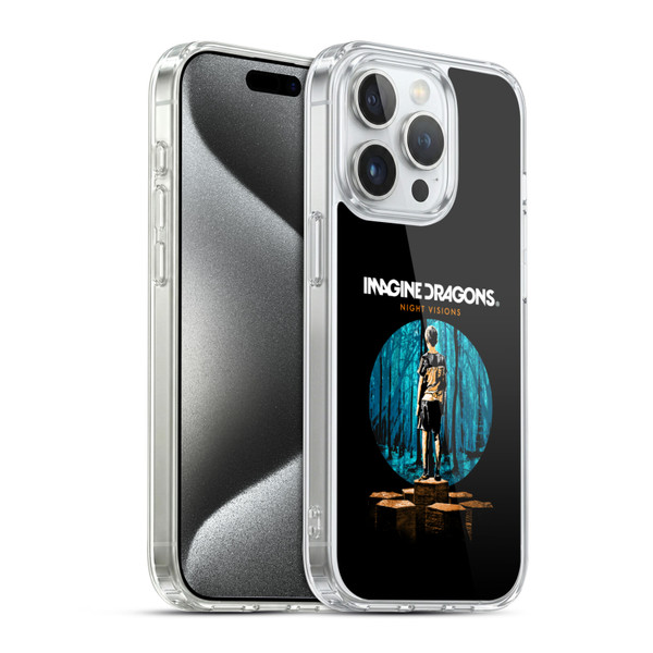 Imagine Dragons Key Art Night Visions Painted Soft Gel Case for Apple iPhone 15 Pro & MagSafe