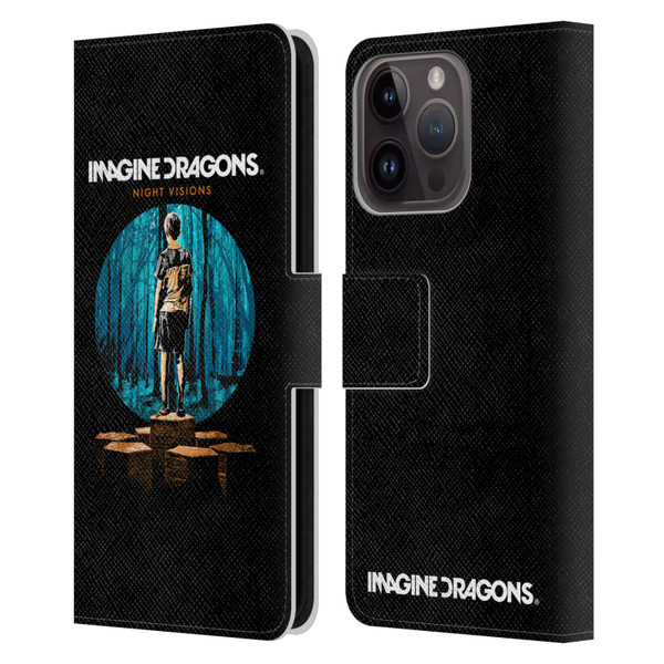 Imagine Dragons Key Art Night Visions Painted Leather Book Wallet Case Cover For Apple iPhone 15 Pro