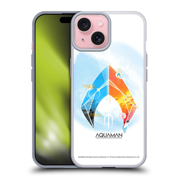 Aquaman Movie Logo Trident of Atlan Soft Gel Case for Apple iPhone 15
