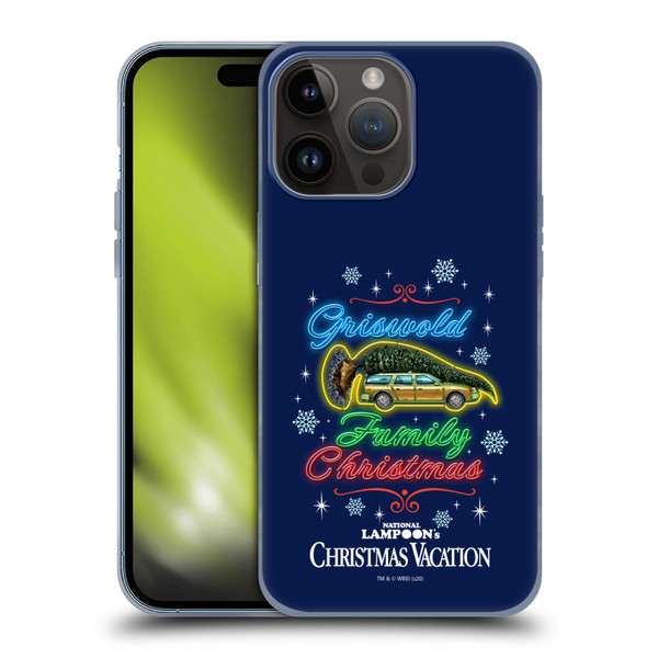 National Lampoon's Christmas Vacation Graphics Neon Lights Soft Gel Case for Apple iPhone 15 Pro Max