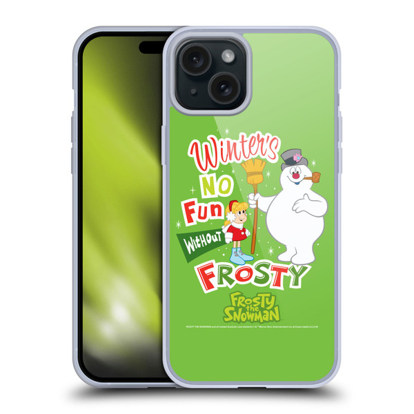 Frosty the Snowman Movie Key Art Winters Soft Gel Case for Apple iPhone 15 Plus