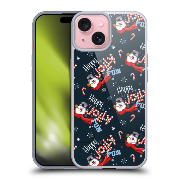 Frosty the Snowman Movie Patterns Pattern 7 Soft Gel Case for Apple iPhone 15