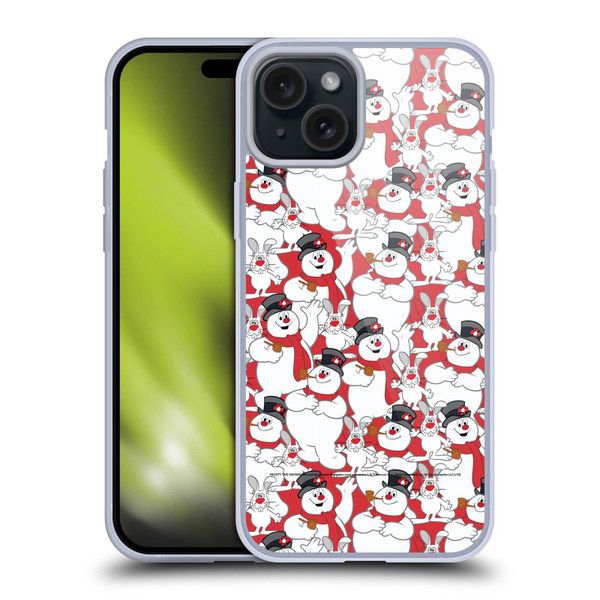 Frosty the Snowman Movie Patterns Pattern 4 Soft Gel Case for Apple iPhone 15 Plus