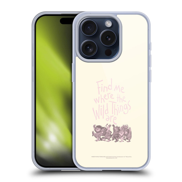 Where the Wild Things Are Literary Graphics Find Me Soft Gel Case for Apple iPhone 15 Pro