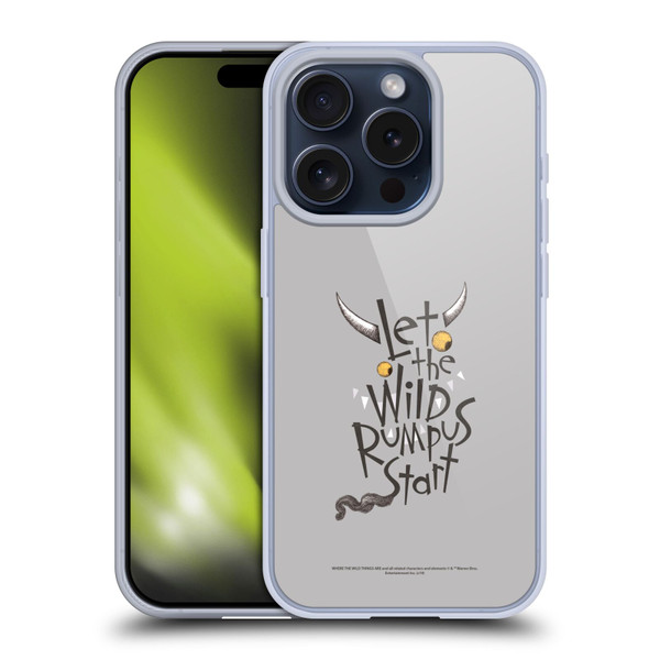 Where the Wild Things Are Literary Graphics Rumpus Soft Gel Case for Apple iPhone 15 Pro