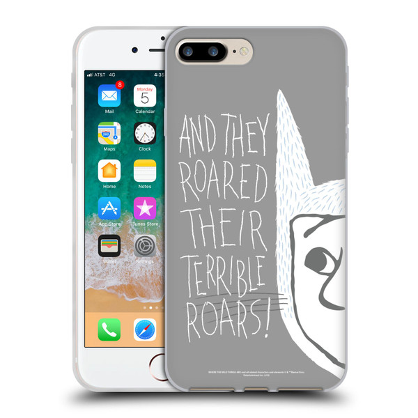 Where the Wild Things Are Literary Graphics Terrible Roars Soft Gel Case for Apple iPhone 7 Plus / iPhone 8 Plus