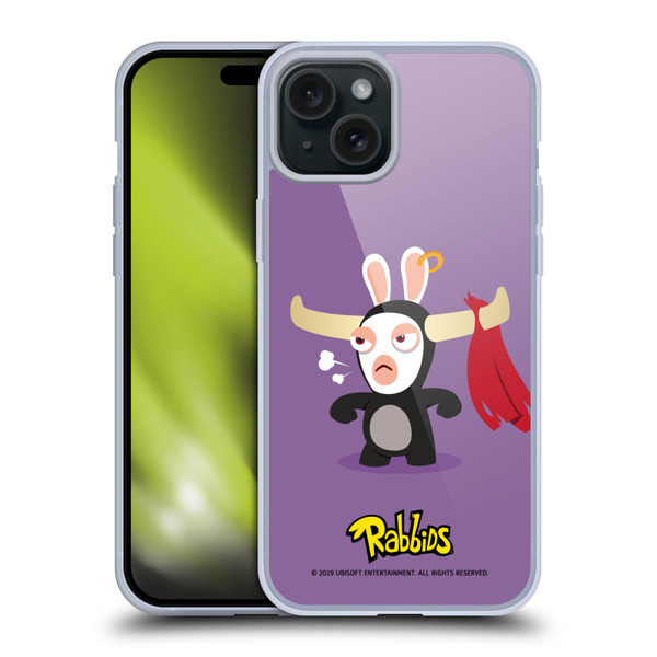 Rabbids Costumes Bull Soft Gel Case for Apple iPhone 15 Plus