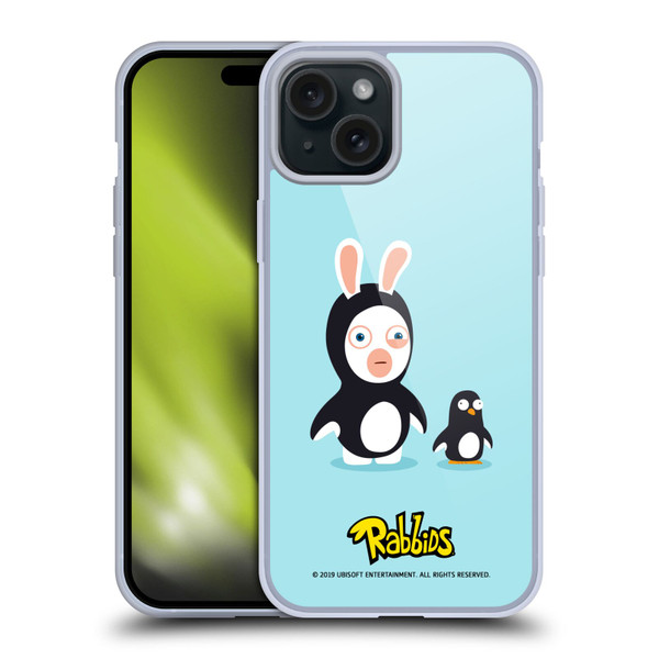 Rabbids Costumes Penguin Soft Gel Case for Apple iPhone 15 Plus