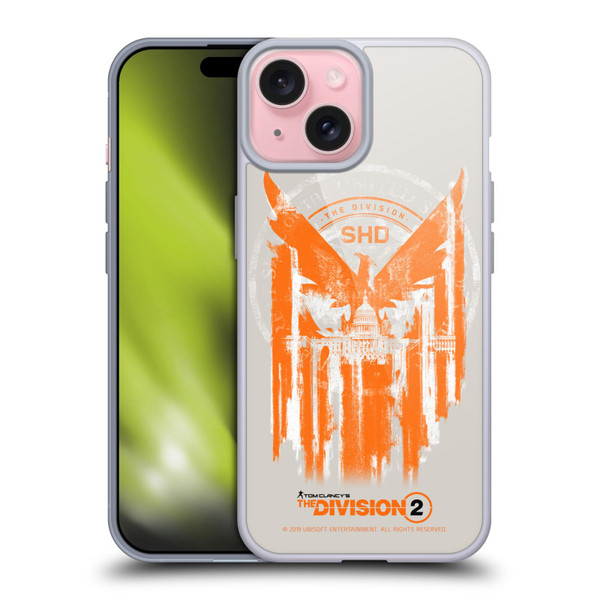 Tom Clancy's The Division 2 Key Art Phoenix Capitol Building Soft Gel Case for Apple iPhone 15