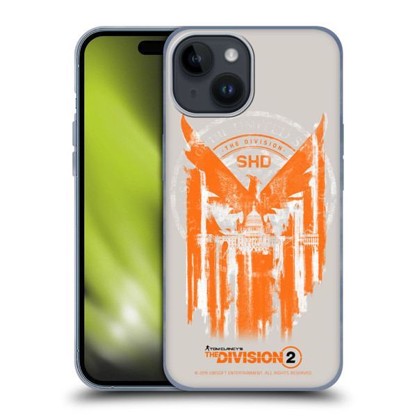 Tom Clancy's The Division 2 Key Art Phoenix Capitol Building Soft Gel Case for Apple iPhone 15