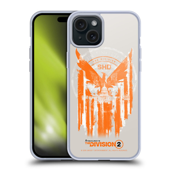 Tom Clancy's The Division 2 Key Art Phoenix Capitol Building Soft Gel Case for Apple iPhone 15 Plus
