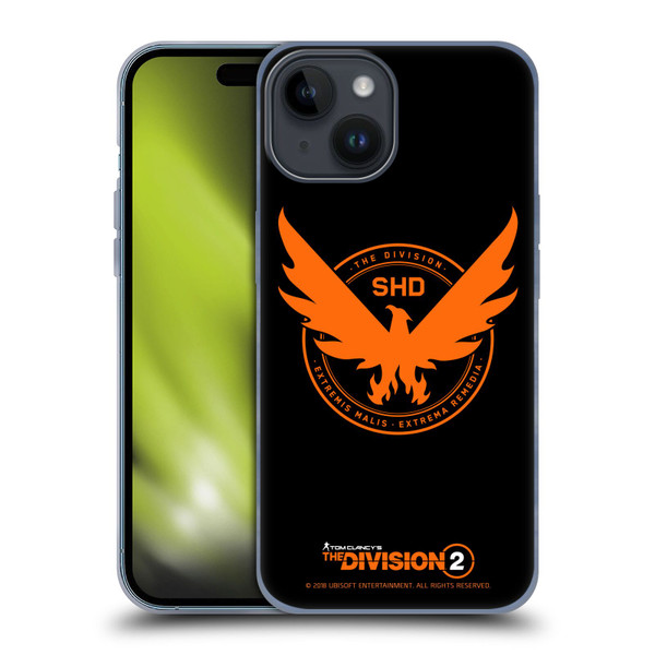 Tom Clancy's The Division 2 Logo Art Phoenix Soft Gel Case for Apple iPhone 15