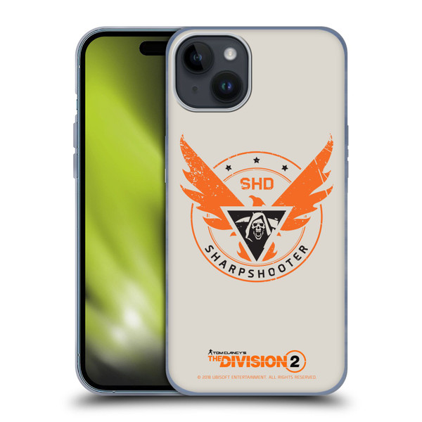 Tom Clancy's The Division 2 Logo Art Sharpshooter Soft Gel Case for Apple iPhone 15 Plus