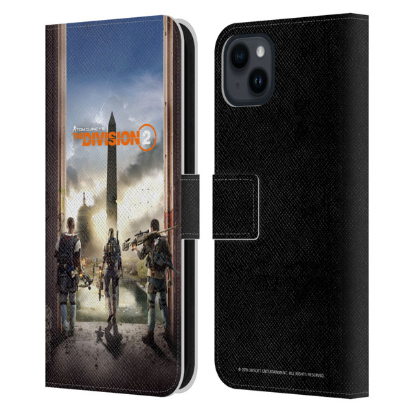 Tom Clancy's The Division 2 Characters Key Art Leather Book Wallet Case Cover For Apple iPhone 15 Plus