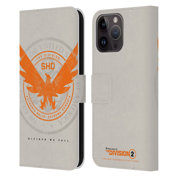 Tom Clancy's The Division 2 Key Art Phoenix US Seal Leather Book Wallet Case Cover For Apple iPhone 15 Pro Max