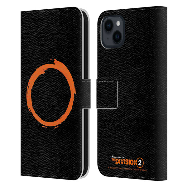 Tom Clancy's The Division 2 Logo Art Ring Leather Book Wallet Case Cover For Apple iPhone 15 Plus