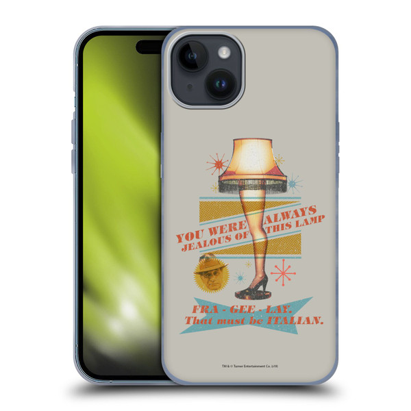 A Christmas Story Composed Art Leg Lamp Soft Gel Case for Apple iPhone 15 Plus