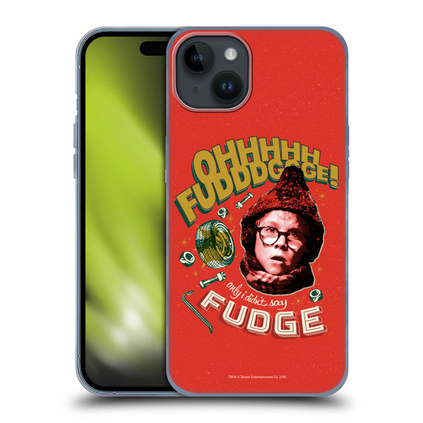 A Christmas Story Composed Art Oh Fudge Soft Gel Case for Apple iPhone 15 Plus