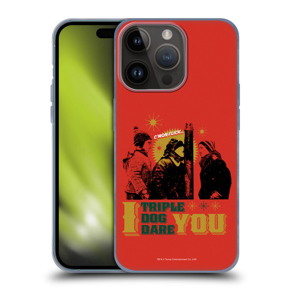 A Christmas Story Composed Art Triple Dog Dare Soft Gel Case for Apple iPhone 15 Pro