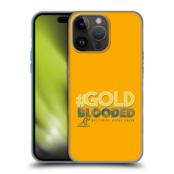 Australia National Rugby Union Team Wallabies Goldblooded Soft Gel Case for Apple iPhone 15 Pro Max