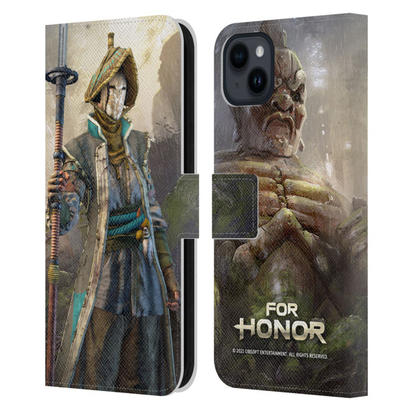 For Honor Characters Nobushi Leather Book Wallet Case Cover For Apple iPhone 15 Plus