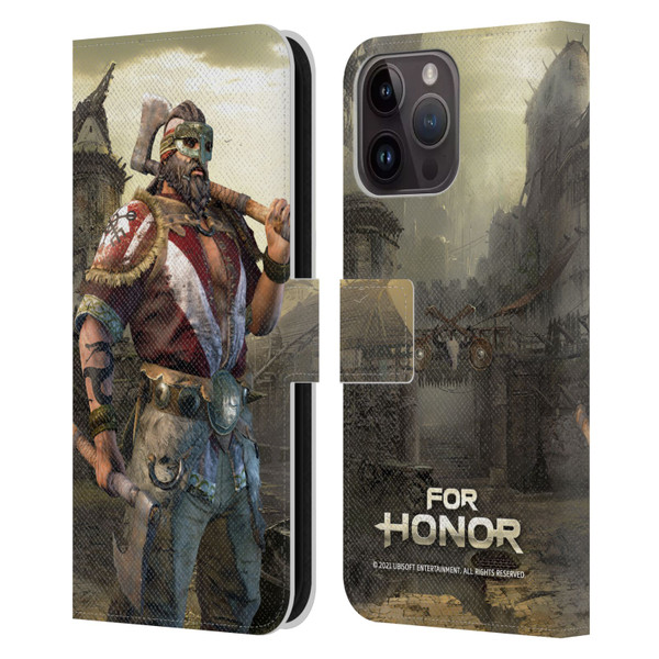 For Honor Characters Berserker Leather Book Wallet Case Cover For Apple iPhone 15 Pro Max