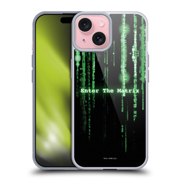 The Matrix Key Art Enter The Matrix Soft Gel Case for Apple iPhone 15