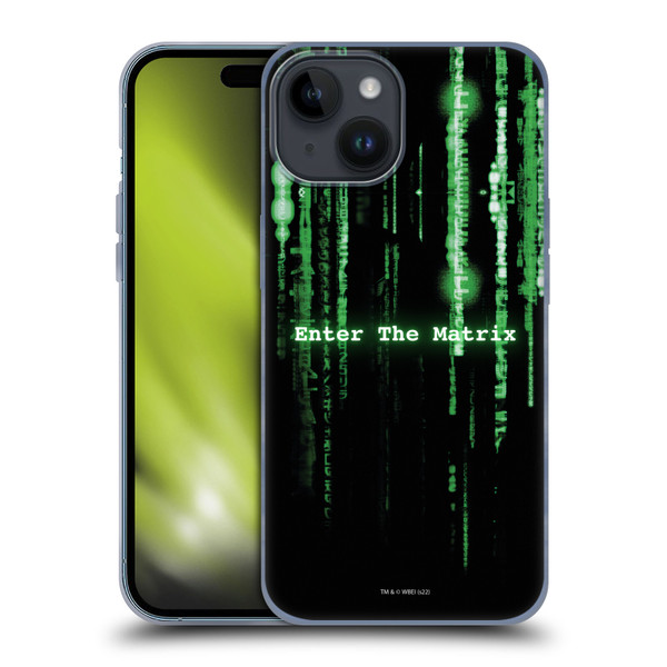 The Matrix Key Art Enter The Matrix Soft Gel Case for Apple iPhone 15