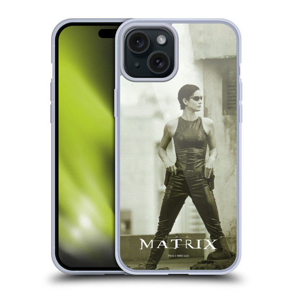 The Matrix Key Art Trinity Soft Gel Case for Apple iPhone 15 Plus
