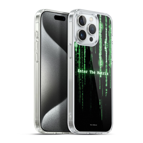 The Matrix Key Art Enter The Matrix Soft Gel Case for Apple iPhone 15 Pro Max & MagSafe