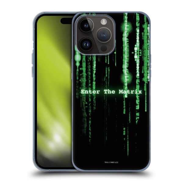 The Matrix Key Art Enter The Matrix Soft Gel Case for Apple iPhone 15 Pro Max
