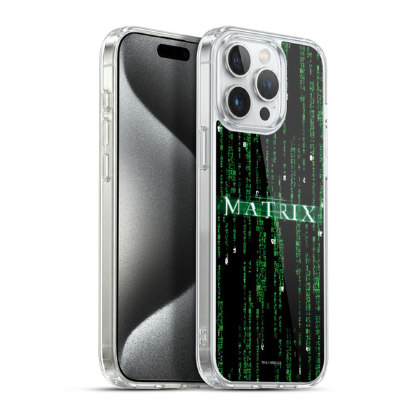 The Matrix Key Art Codes Soft Gel Case for Apple iPhone 15 Pro Max & MagSafe