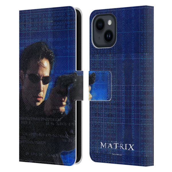 The Matrix Key Art Neo 1 Leather Book Wallet Case Cover For Apple iPhone 15