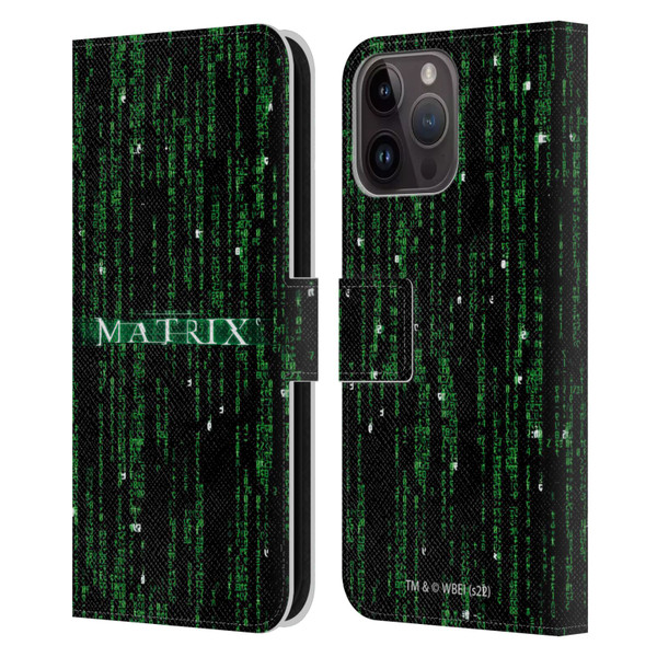 The Matrix Key Art Codes Leather Book Wallet Case Cover For Apple iPhone 15 Pro Max